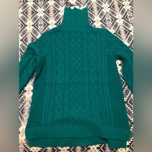 lands end cable turtleneck sweater